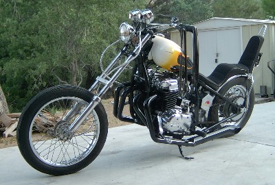 Very classic Honda 750 chopper Built and owned by Dennis McGinnis
