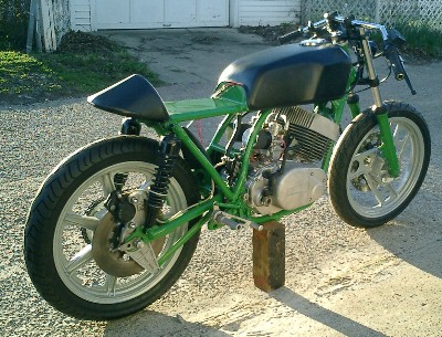 Brian's RD400 Project Cafe Racer Finished Rear Right Side