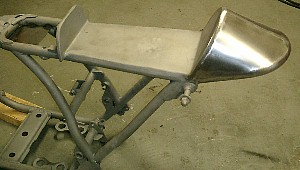 Brian's RD400 Project Cafe Racer Finished Seat Welding 3