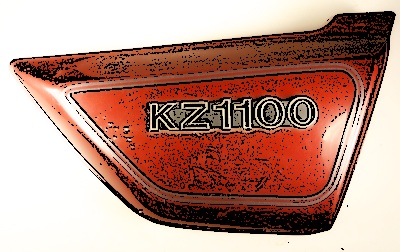 Kawasaki KZ1100A Shaft Drive Side Cover in factory red