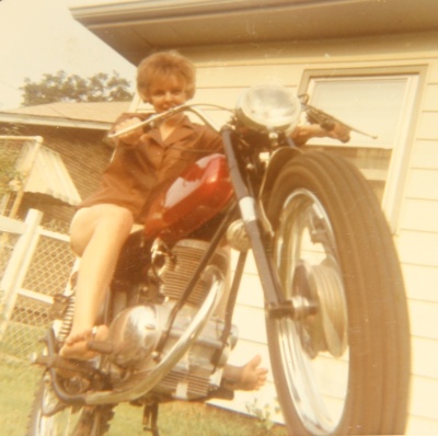 Mom on 124cc Gilera in '67